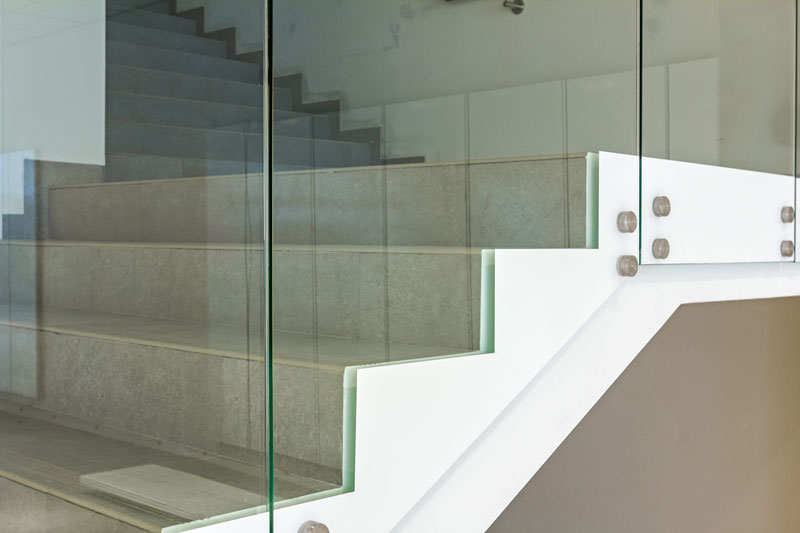 Glas Geländer Treppe